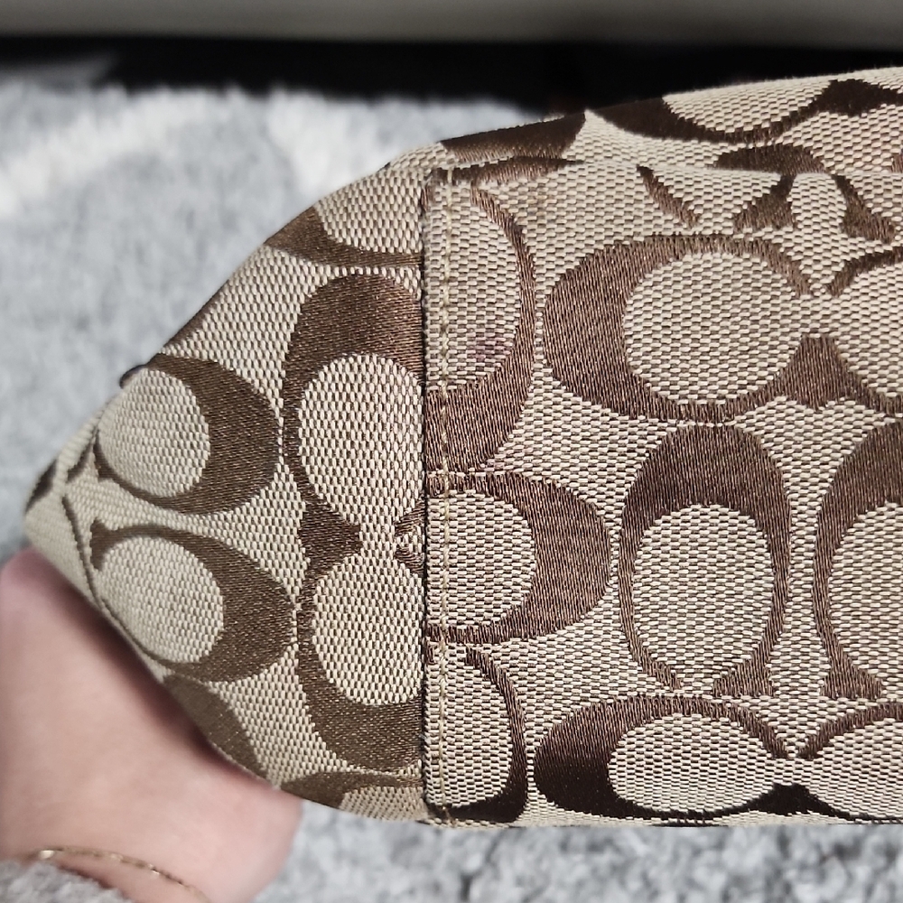 Coach Brown Shoulder Bag with Signature Monogram - Picture 13 of 14